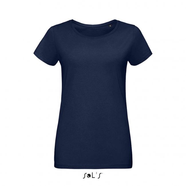 Sol's martin women - round-neck fitted jersey t-shirt culoare french navy marimea m