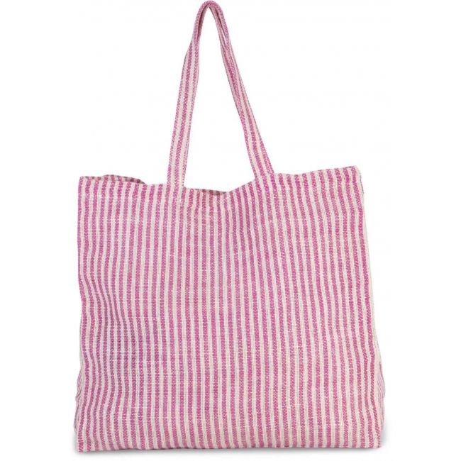 Juco striped shopper bag culoare magenta/natural marimea u