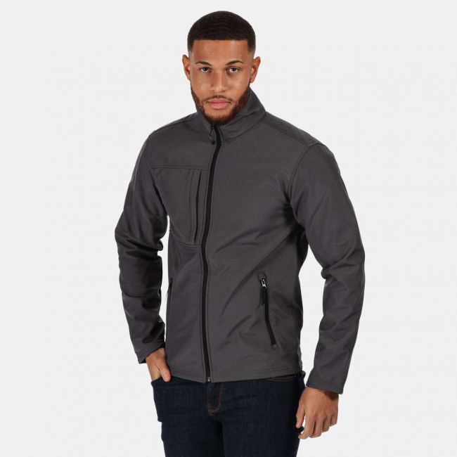 Men's octagon ii printable 3 layer membrane softshell culoare seal grey/black marimea s