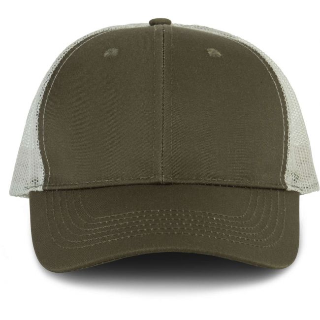 Oekotex certified trucker cap culoare khaki/light grey marimea u