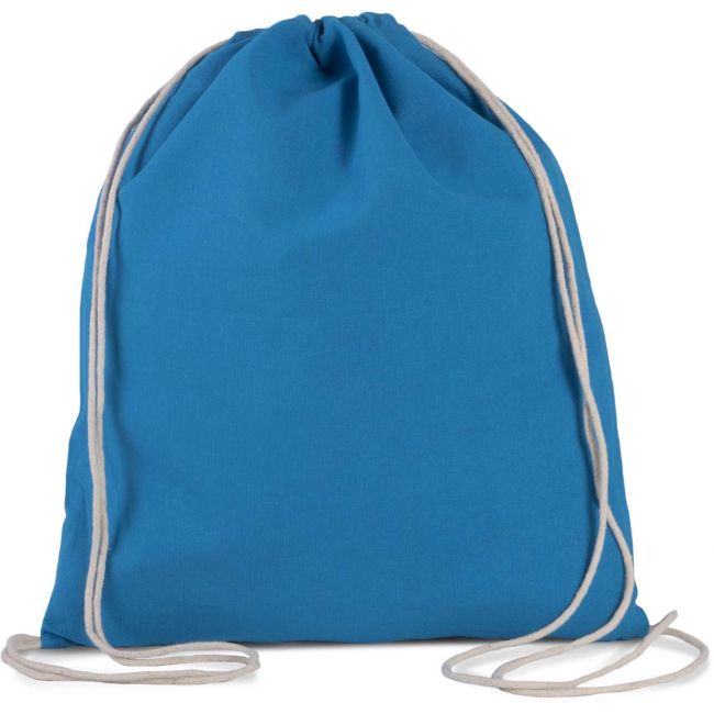 Organic cotton small drawstring bag culoare tropical blue marimea u