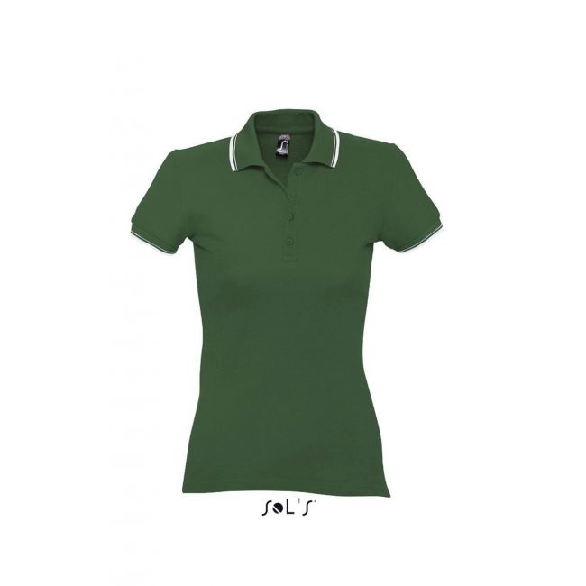 Sol's practice women - polo shirt culoare golf green/white marimea xl