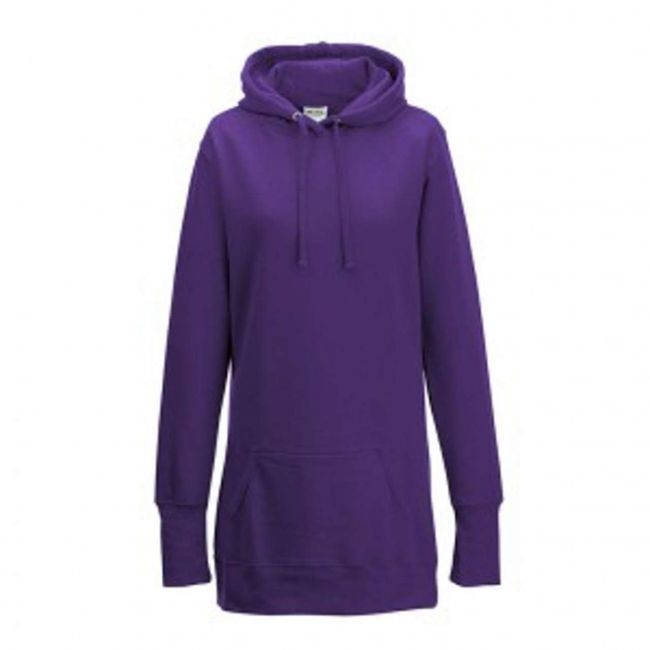 Girlie longline hoodie culoare purple marimea l