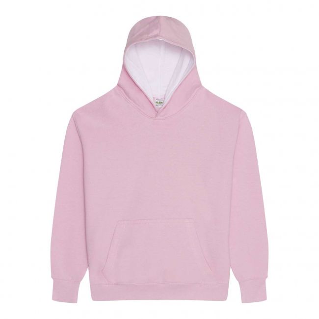 Kids varsity hoodie culoare baby pink/arctic white marimea 12/13