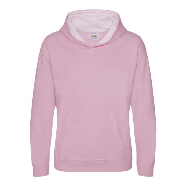 Kids varsity hoodie culoare baby pink/arctic white marimea 5/6