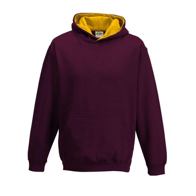 Kids varsity hoodie culoare burgundy/gold marimea 5/6