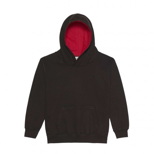 Kids varsity hoodie culoare jet black/fire red marimea 7/8