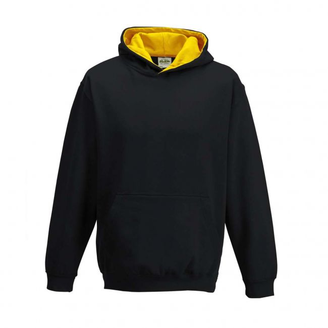 Kids varsity hoodie culoare jet black/gold marimea 12/13