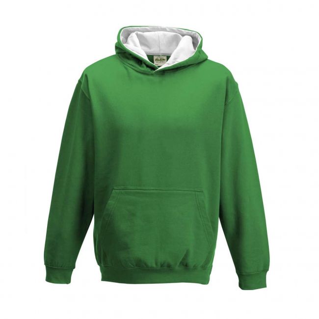 Kids varsity hoodie culoare kelly green/arctic white marimea 9/11