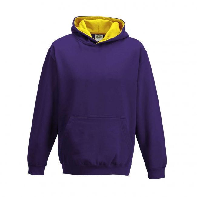 Kids varsity hoodie culoare purple/sun yellow marimea 5/6