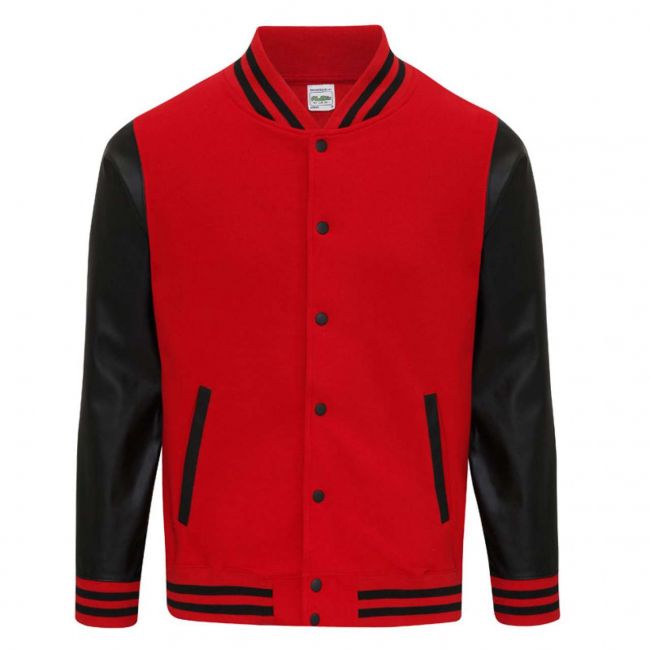 Letterman jacket culoare fire red/jet black marimea s