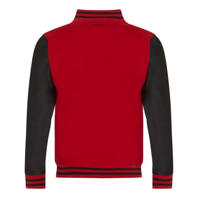 Letterman jacket culoare fire red/jet black marimea xs