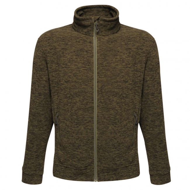 Thornly men - full zip marl fleece culoare dark khaki marl marimea xl