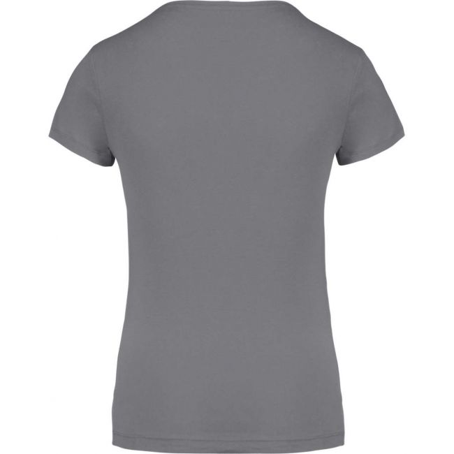 Ladies’ organic cotton v-neck t-shirt culoare storm grey marimea s