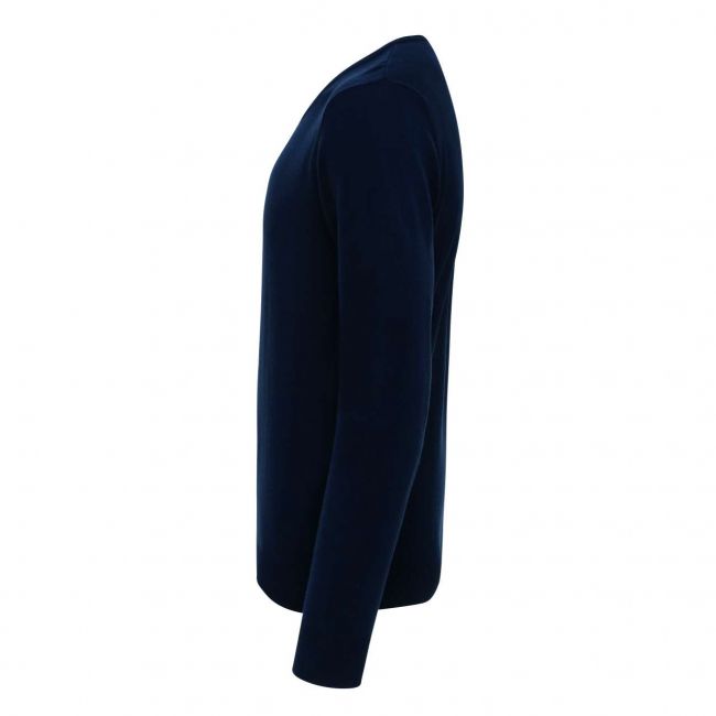 'essential' acrylic men's v-neck sweater culoare navy marimea xs