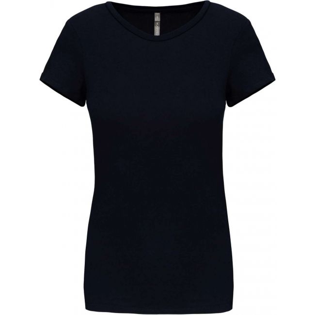 Ladies' short-sleeved crew neck t-shirt culoare navy marimea s