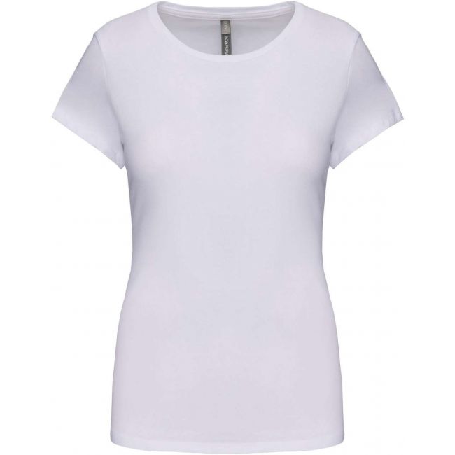 Ladies' short-sleeved crew neck t-shirt culoare white marimea 2xl