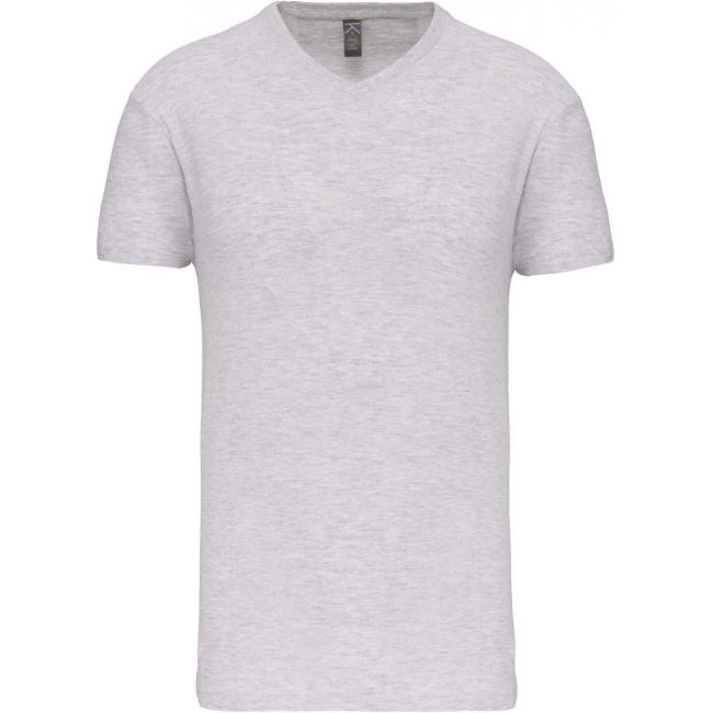 Men's bio150 v-neck t-shirt culoare ash heather marimea s