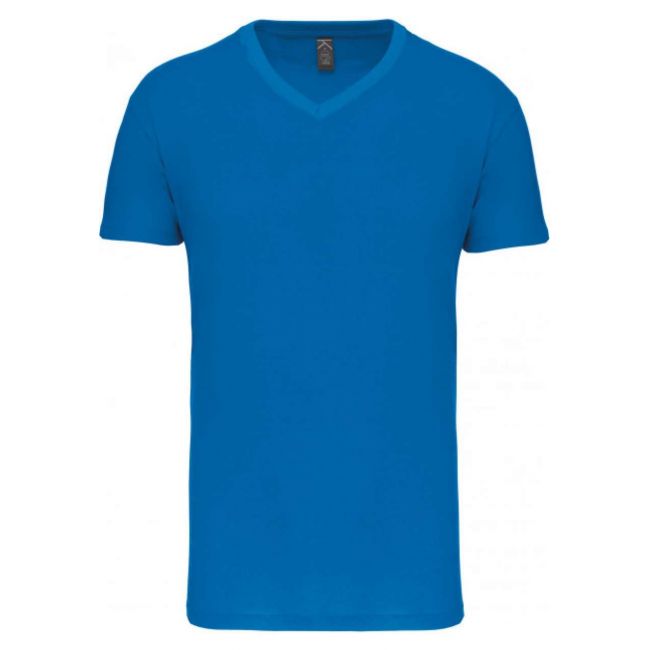 Men's bio150 v-neck t-shirt culoare tropical blue marimea m