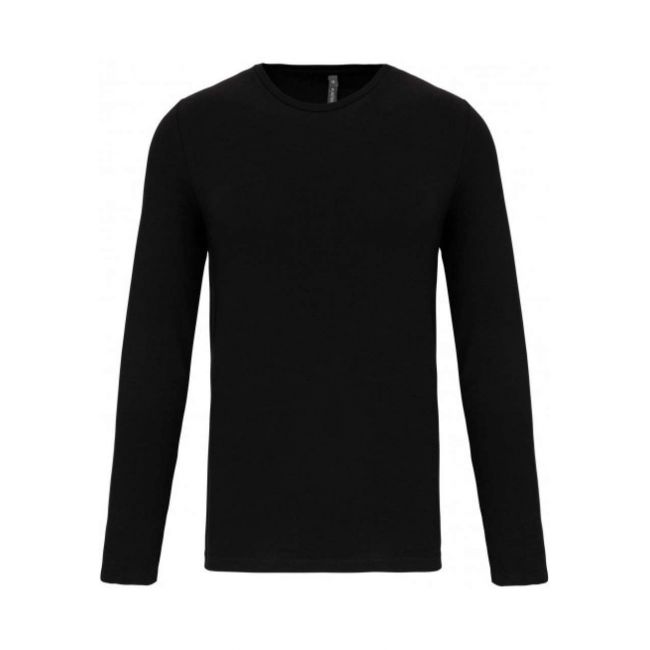 Men's long-sleeved crew neck t-shirt culoare black marimea 2xl