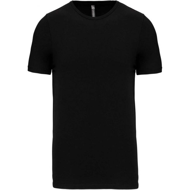 Men's short-sleeved crew neck t-shirt culoare black marimea 2xl