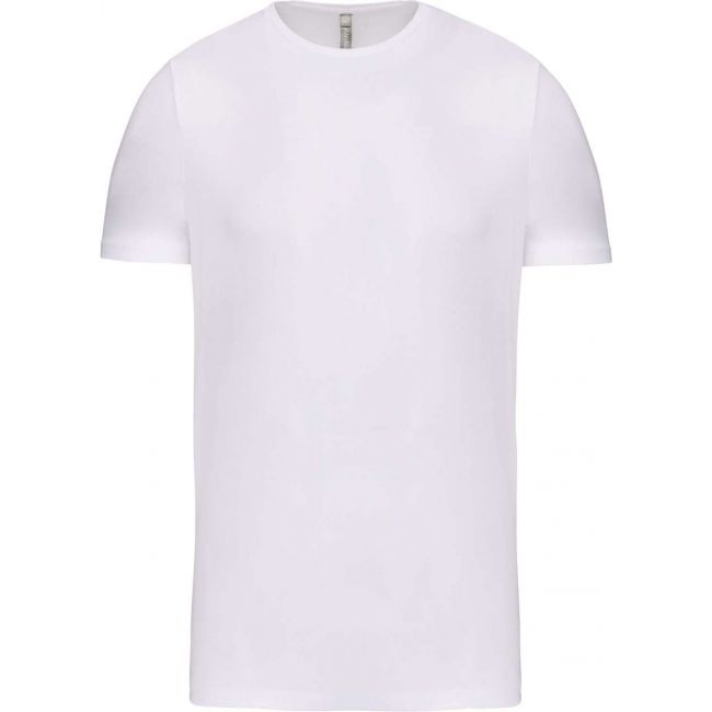 Men's short-sleeved crew neck t-shirt culoare white marimea 3xl