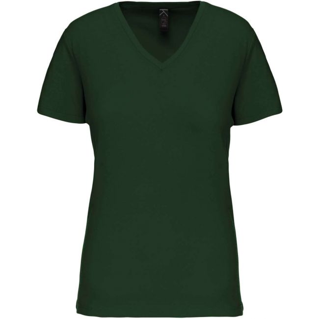 Ladies' bio150 v-neck t-shirt culoare forest green marimea xs