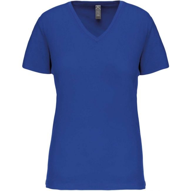 Ladies' bio150 v-neck t-shirt culoare light royal blue marimea 2xl