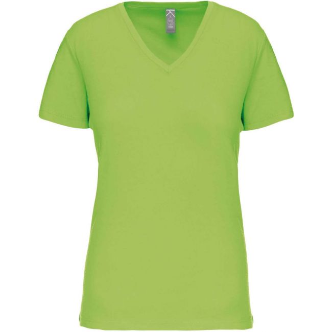 Ladies' bio150 v-neck t-shirt culoare lime marimea xs