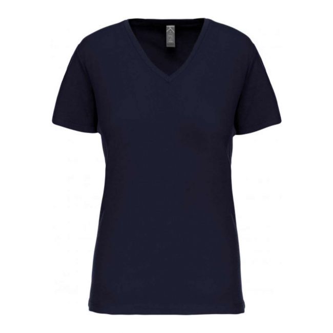 Ladies' bio150 v-neck t-shirt culoare navy marimea l