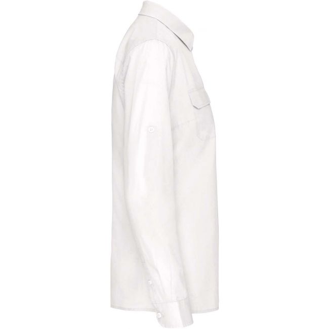 Ladies' long sleeved safari shirt culoare white marimea s