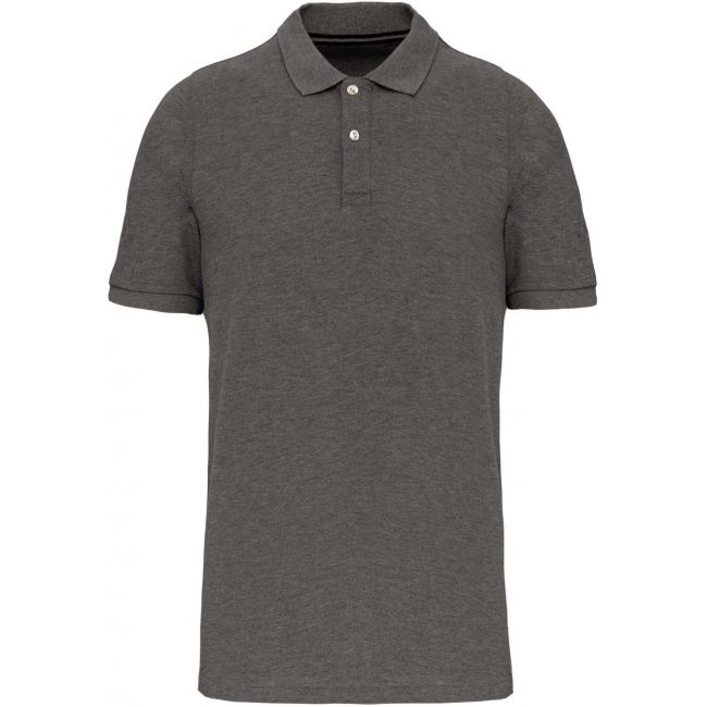 Men's supima® short sleeve polo shirt culoare grey heather marimea l