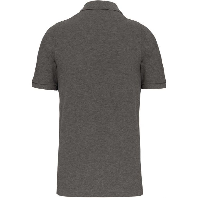 Men's supima® short sleeve polo shirt culoare grey heather marimea l