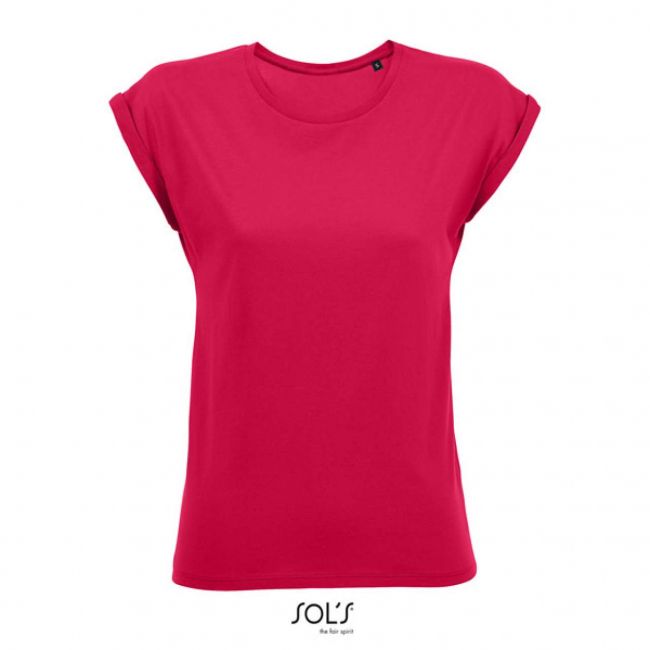 Sol's melba - women’s round neck t-shirt culoare dark pink marimea s