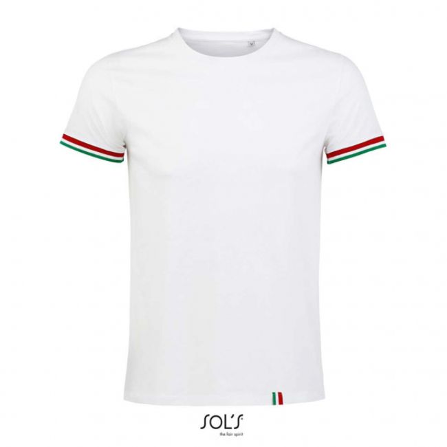 Sol's rainbow men - short sleeve t-shirt culoare white/red/white/kelly green marimea m