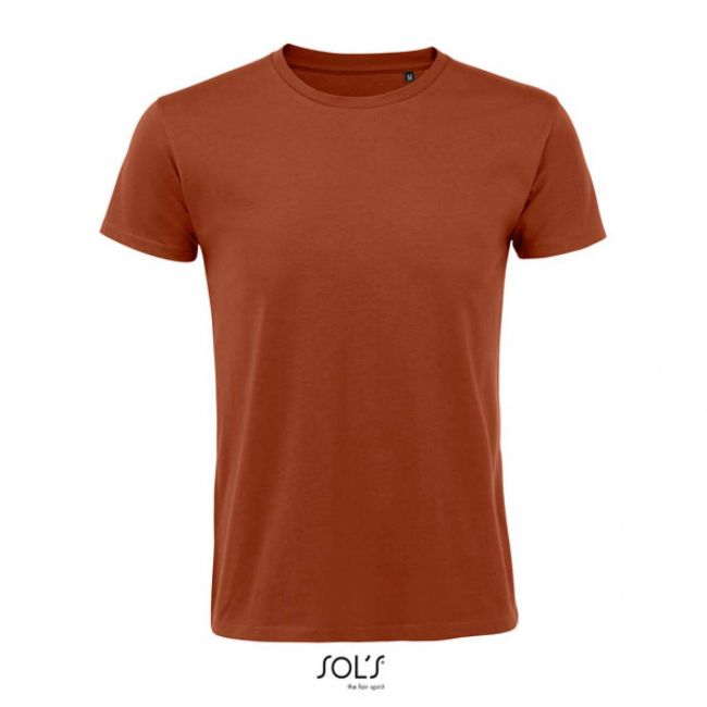 Sol's regent fit - men’s round neck close fitting t-shirt culoare terracotta marimea xs