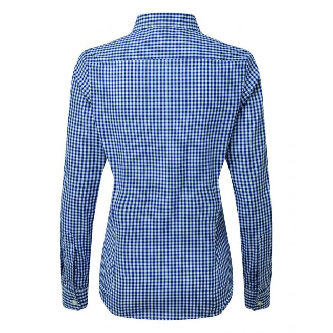 'maxton' check women's long sleeve shirt culoare navy/white marimea l