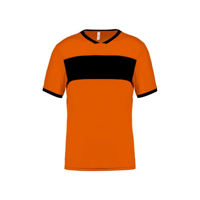 Adults' short-sleeved jersey culoare orange/black marimea l