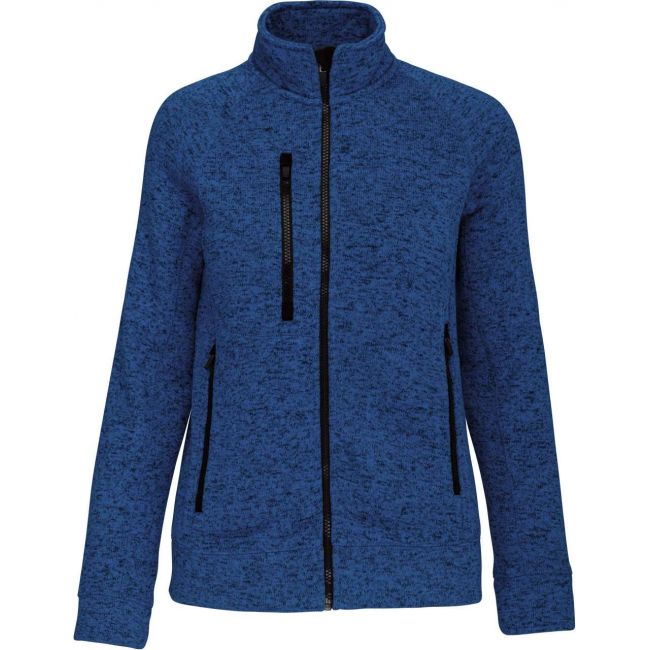 Ladies' full zip heather jacket culoare light royal blue mélange marimea l