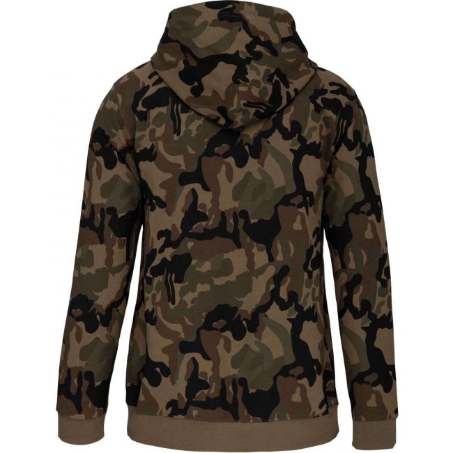 Men’s hooded sweatshirt culoare olive camouflage marimea 3xl