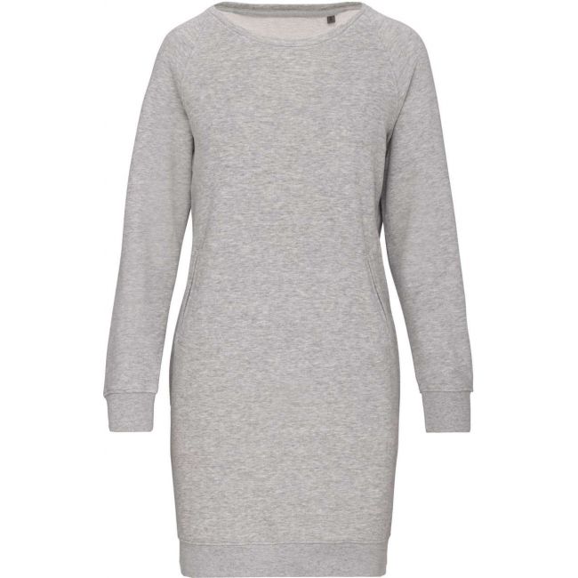 Organic fleece lounge dress culoare light grey heather marimea s