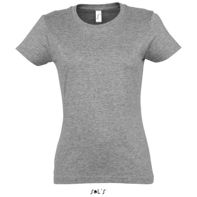 Sol's imperial women - round collar t-shirt culoare grey melange marimea 3xl
