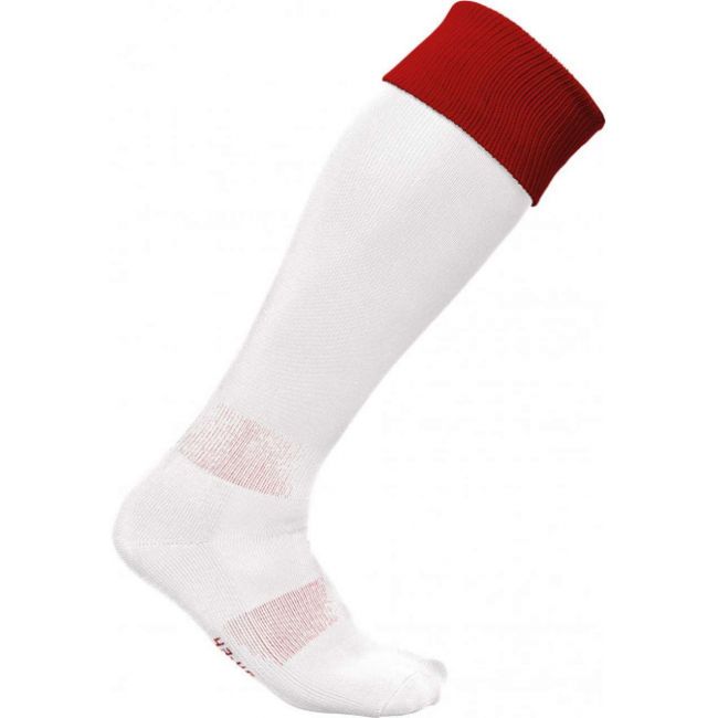 Two-tone sports socks culoare white/sporty red marimea 47/50