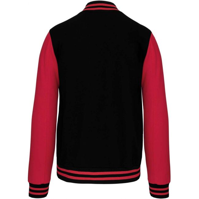 Unisex teddy fleece jacket culoare black/red marimea m