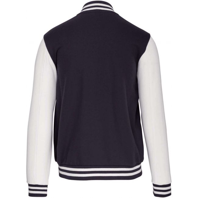 Unisex teddy fleece jacket culoare navy/white marimea m