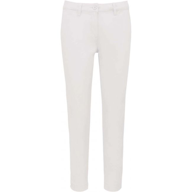 Ladies' above-the-ankle trousers culoare washed white marimea 34