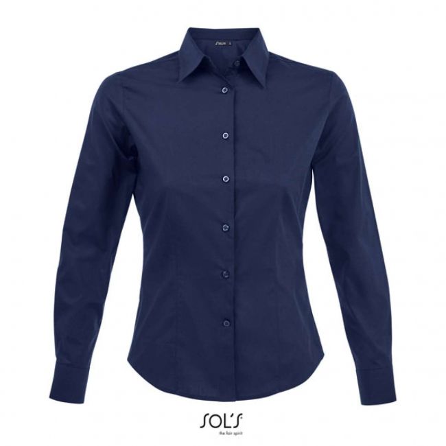 Sol's eden - long sleeve stretch women's shirt culoare dark blue marimea 2xl