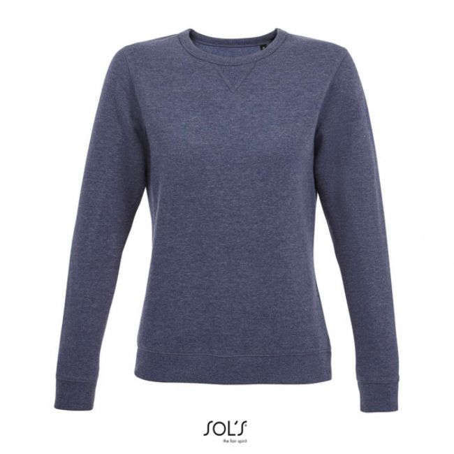 Sol's sully women - round-neck sweatshirt culoare heather denim marimea xl