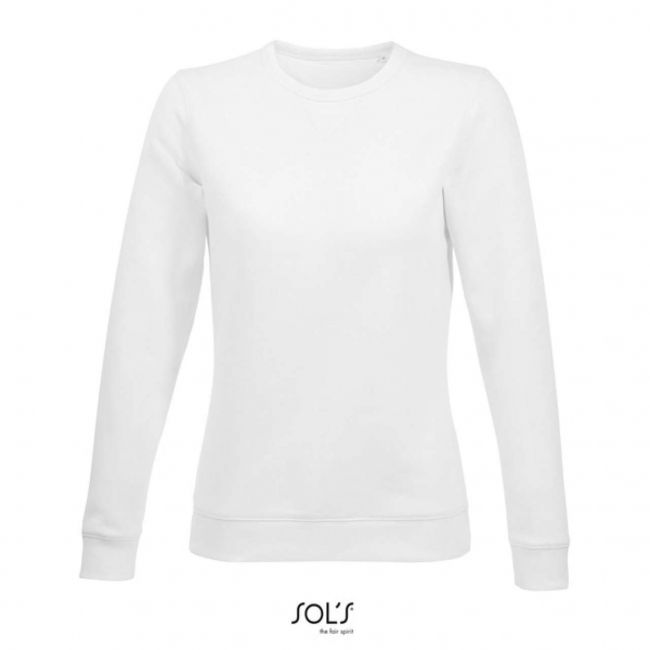 Sol's sully women - round-neck sweatshirt culoare white marimea xl