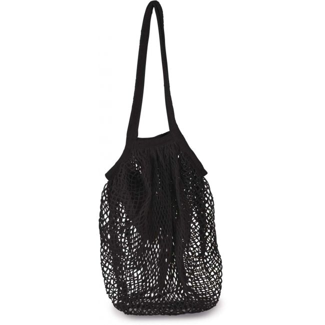 Cotton mesh grocery bag culoare black marimea u